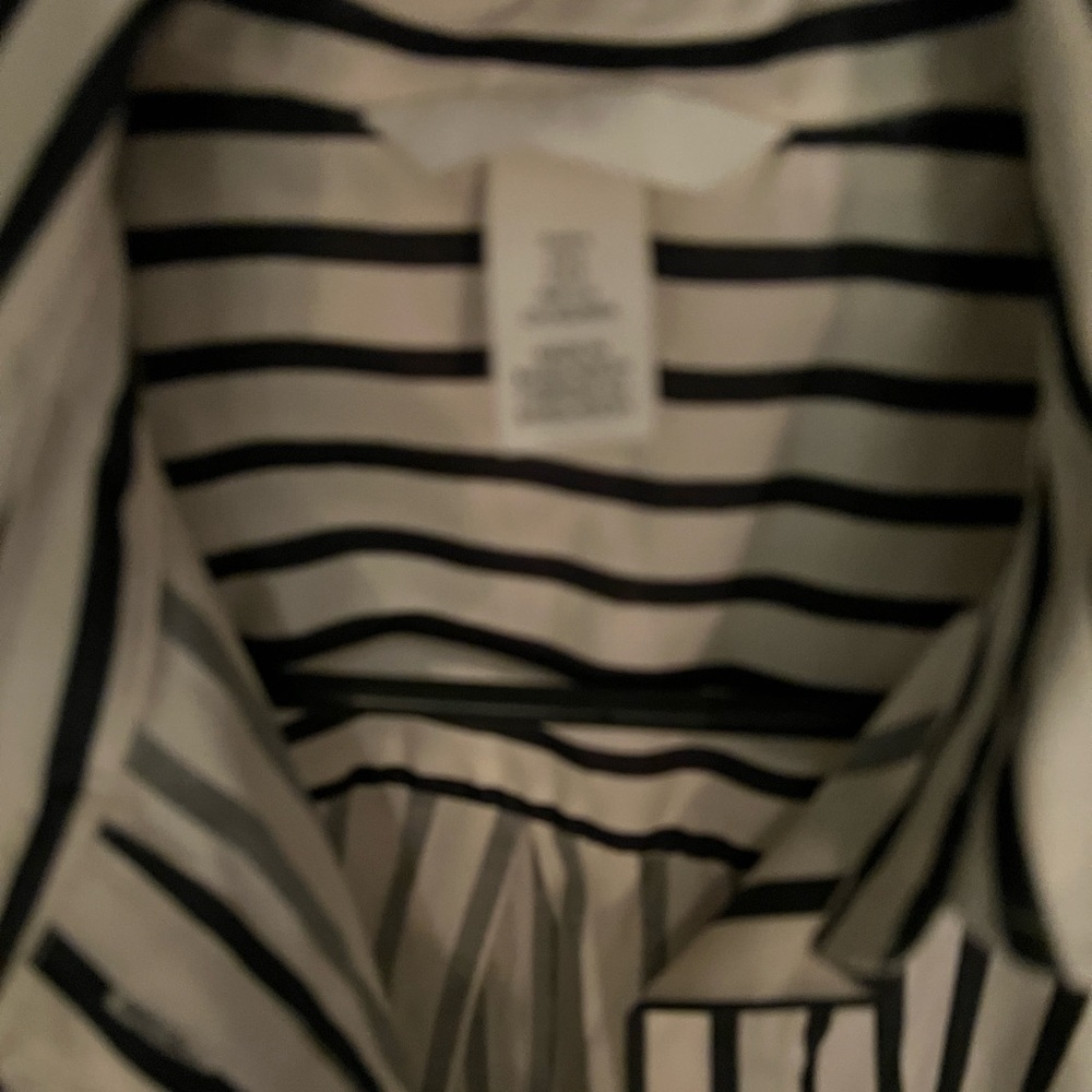 H&M Black and White Striped Button-Up Shirt - Picture 2 of 2